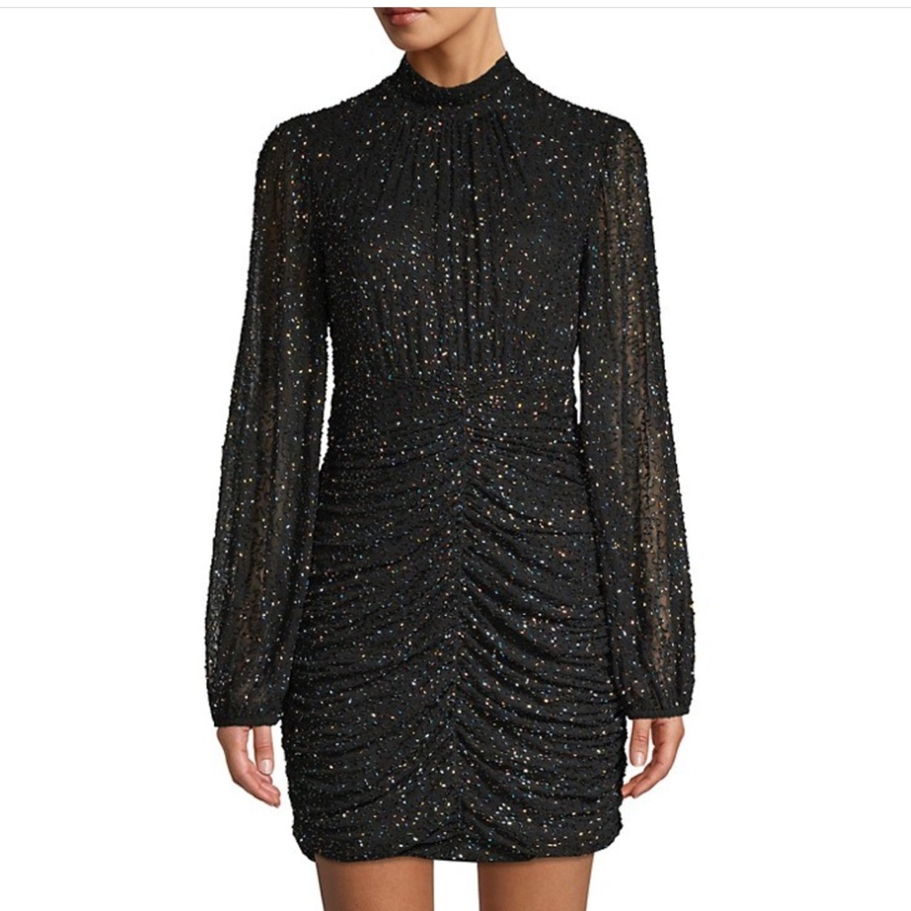 Jay Godfrey Bugle Hand-Beaded Cocktail Dress.